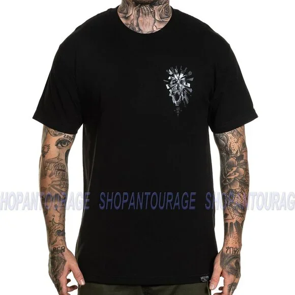 Sullen Shattered SCM3639 Standard Short Sleeve Graphic Tattoo T-shirt For Men - Picture 2 of 9